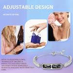 Koepovk Smart Gem Bracelet - Supports Multiple Sports Modes, Heart Rate Monitoring, Sleep Tracking, Gesture-Activated TikTok, 5-Day Battery，Smart Bracelet(Black)