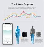 NUTRI FIT Bathroom Scale Smart Digital Bluetooth Scales for Body Weight, Body Fat, BMI Body Composition Analyzer Weighing Scale with High Precision Measurements Sync APP Heavy Duty 330lbs