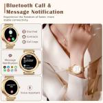 Smart Watch for Women, HD AMOLED Display Fitness Tracker Bluetooth Make/Answer Call, 1.19" Watches with 110+ Sports Modes/Heart Rate/Sleep Monitor/SpO2, Smartwatch IP68 Waterproof for Android iOS