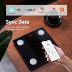 NUTRI FIT Bathroom Scale Smart Digital Bluetooth Scales for Body Weight, Body Fat, BMI Body Composition Analyzer Weighing Scale with High Precision Measurements Sync APP Heavy Duty 330lbs