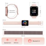 Smart Watches for Women, 1.85" HD Alexa Smart Watch for Android Phones & iPhones with Calls/Messages/Reminders, 3ATM 120+ Sport Modes Fitness Tracker Watch for Women with Heart Rate/Sleep/SpO2 Monitor