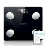NUTRI FIT Scale for Body Weight Digital Bathroom Smart Scale with Bluetooth for BMI, Body Fat, Muscle Mass, 20 Body Composition Analyzer Health Monitor Sync Apps 330lbs, Batteries Included