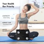 NUTRI FIT Scale for Body Weight Digital Bathroom Smart Scale with Bluetooth for BMI, Body Fat, Muscle Mass, 20 Body Composition Analyzer Health Monitor Sync Apps 330lbs, Batteries Included