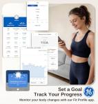 GE Smart Scale for Body Weight: Body Fat, BMI, Digital Bathroom Scale - 14 Body Composition Analyzer Health Monitor, Highly Accurate Bluetooth Weighing Scale with App 400 lb, 11 Inch