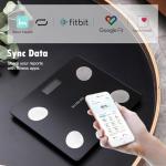 NUTRI FIT Scale for Body Weight Digital Bathroom Smart Scale with Bluetooth for BMI, Body Fat, Muscle Mass, 20 Body Composition Analyzer Health Monitor Sync Apps 330lbs, Batteries Included