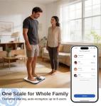 GE Smart Scale for Body Weight: Body Fat, BMI, Digital Bathroom Scale - 14 Body Composition Analyzer Health Monitor, Highly Accurate Bluetooth Weighing Scale with App 400 lb, 11 Inch