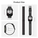 Blackview Smart Watch for Men Women,1.91" HD Touchscreen Fitness Watch with Flashlight, Bluetooth Notifications/Make Calls, Heart Rate/Sleep Monitor/2 Straps, Fitness Watch for Android/iPhone