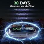 Smart Watch for Men Women Answer/Make Call, 1.85" HD Fitness Tracker with 24/7 Heart Rate & Sleep Monitor, 110+ Sports Modes, IP68 Waterproof Smartwatch, Long Battery Life for Android iOS, Black