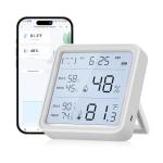 eMylo WiFi Thermometer Hygrometer, Wireless Indoor Humidity Monitor for Room, Smart Temperature Sensor with App Control, Large LCD Display with Light, Notification Alerts, Free Data Storage Export