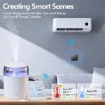 eMylo WiFi Thermometer Hygrometer, Wireless Indoor Humidity Monitor for Room, Smart Temperature Sensor with App Control, Large LCD Display with Light, Notification Alerts, Free Data Storage Export