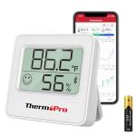 ThermoPro TP357 Digital Hygrometer Indoor Thermometer of 260FT, Bluetooth Thermometer Humidity Meter with Smart App, Room Thermometer Humidity Gauge with Temperature Humidity Sensor