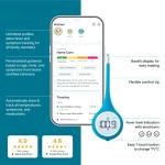 Kinsa QuickCare Smart Digital Thermometer for Adults, Kids and Babies, Oral, Rectal & Underarm Thermometer, App-Connected Fever and Symptom Tracking, Fast Accurate Readings