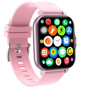 OICIIDO Smart Watch, 1.81" Upgraded Full Touchscreen Smart Watch for Android iPhones with Heart Rate Blood Pressure Monitor, Multiple Sports Fitness Tracker with Smart Watches for Women Men (Pink)
