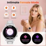 Hwagol Smart Watches for Women Android Phones iPhone Compatible(Bluetooth Call),1.39'' Round Fitness Tracker Heart Rate/Sleep Monitor,100+Sport Modes Pedometer