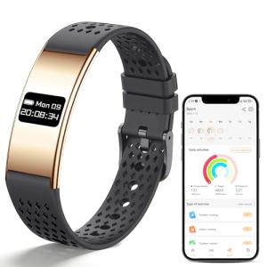 Irondance Smart Bracelet for Women Men,Wearable Activity & Fitness Tracker,All-Day Heart Rate/Stress/HRV/Step Monitor,24H Sleep Tracker,Multiple Sport Modes Smart Wristband with 2 Bands, Free APP