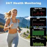 Irondance Smart Bracelet for Women Men,Wearable Activity & Fitness Tracker,All-Day Heart Rate/Stress/HRV/Step Monitor,24H Sleep Tracker,Multiple Sport Modes Smart Wristband with 2 Bands, Free APP