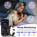 Irondance Smart Bracelet for Women Men,Wearable Activity & Fitness Tracker,All-Day Heart Rate/Stress/HRV/Step Monitor,24H Sleep Tracker,Multiple Sport Modes Smart Wristband with 2 Bands, Free APP