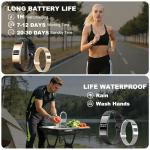 Irondance Smart Bracelet for Women Men,Wearable Activity & Fitness Tracker,All-Day Heart Rate/Stress/HRV/Step Monitor,24H Sleep Tracker,Multiple Sport Modes Smart Wristband with 2 Bands, Free APP