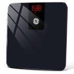 GE Digital Bathroom Scale for Weight, Smart Bluetooth Body Weight and BMI, Electronic Black Weighing Scale for Bath Home, Accurate 400lb Capacity