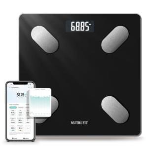 NUTRI FIT Smart Scale for Body Weight Body Composition Monitor, Bathroom Digital Weighing Scale with BMI, Body Fat, Muscle Mass, Accurate Bluetooth Home User Health Equipment Sync Apps