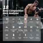 Scale for Body Weight, Digital Weight Scale with Color-Changing, Most Accurate to 0.2lb, Bluetooth Bathroom Scale with Bmi, Body Fat, Muscle Mass, 18 Body Composition Analyzer Sync App, 400 lbs-White