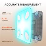 Scale for Body Weight, Digital Weight Scale with Color-Changing, Most Accurate to 0.2lb, Bluetooth Bathroom Scale with Bmi, Body Fat, Muscle Mass, 18 Body Composition Analyzer Sync App, 400 lbs-White
