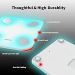 Scale for Body Weight, Digital Weight Scale with Color-Changing, Most Accurate to 0.2lb, Bluetooth Bathroom Scale with Bmi, Body Fat, Muscle Mass, 18 Body Composition Analyzer Sync App, 400 lbs-White