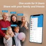 Scale for Body Weight, Digital Weight Scale with Color-Changing, Most Accurate to 0.2lb, Bluetooth Bathroom Scale with Bmi, Body Fat, Muscle Mass, 18 Body Composition Analyzer Sync App, 400 lbs-White