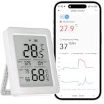 SONOFF AirGuard TH, Indoor Smart Zigbee Temperature and Humidity Sensor, 3.6'' LCD Display, App Monitoring with Charts, Notification Alerts, Data Export, Remote Data Display