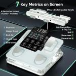 arboleaf Scale for Body Weight, Smart Scale with BMI, Body Fat, Muscle Mass, Upgrade 50+ Metrics Full Body Composition Analyzer, 8-Electrode High Precision Digital Bathroom Scale, Bluetooth Sync