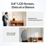 SONOFF AirGuard TH, Indoor Smart Zigbee Temperature and Humidity Sensor, 3.6'' LCD Display, App Monitoring with Charts, Notification Alerts, Data Export, Remote Data Display