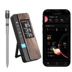 AI Smart Wireless Meat Thermometer, 10X Enhanced Signal and Stability, with High-Accuracy Sensors, Standalone Display Base, Instant Read LCD & App Control for Kitchen,BBQ,Oven,Grill,Air Fryer