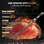 AI Smart Wireless Meat Thermometer, 10X Enhanced Signal and Stability, with High-Accuracy Sensors, Standalone Display Base, Instant Read LCD & App Control for Kitchen,BBQ,Oven,Grill,Air Fryer