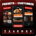 AYMDKI 2026 Upgraded Smart Wireless Meat Thermometer 6 Sensors Accuracy Digital Food Thermometer 0.5S Instant Read, IP67 Waterproof for BBQ, Grill, Smoker, Oven, Air Fryer