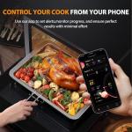 AI Smart Wireless Meat Thermometer, 10X Enhanced Signal and Stability, with High-Accuracy Sensors, Standalone Display Base, Instant Read LCD & App Control for Kitchen,BBQ,Oven,Grill,Air Fryer