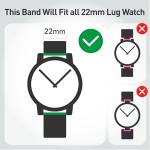 Slim Gold Bands Women Feminine Elegant Compatible with IDW13,IDW16,IDW19,IDW17 Smartwatch Band , Adjustable Metal Chain Bracelet Strap with Leather for Fitpolo/Woneligo W3 Smartwatch (Rosegold, 22mm size Band)