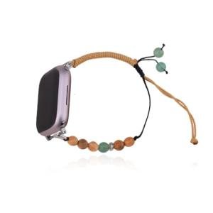 Drawstring Watch Strap with Beads, Vintage Smart Watch Bands for Women Men Adjustable 20mm Watchbands for Summer Thin Watch Band Bracelet for Women Men Fashionable Accessories for Watch