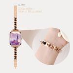 Slim Gold Bands Women Feminine Elegant Compatible with IDW13,IDW16,IDW19,IDW17 Smartwatch Band , Adjustable Metal Chain Bracelet Strap with Leather for Fitpolo/Woneligo W3 Smartwatch (Rosegold, 22mm size Band)
