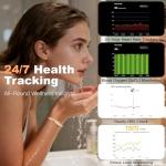 DOSUKE Fitness Tracker Bracelet for Women, Heart Rate & Blood Pressure Monitor Oxygen Sleep & Activity Tracker Step & Calorie Counter Stylish Smart Bracelet, Compatible with iOS & Android (Rose Gold)