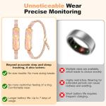 DOSUKE Fitness Tracker Bracelet for Women, Heart Rate & Blood Pressure Monitor Oxygen Sleep & Activity Tracker Step & Calorie Counter Stylish Smart Bracelet, Compatible with iOS & Android (Rose Gold)