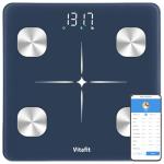 Vitafit Smart Scale for Body Weight, High Accuracy 0.1lb by Our Professional Factory Since 2001, Weight Scale App Sync 13 Body Composition with BMI, Body Fat and Muscle, 400lb, LED, Space Light