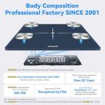 Vitafit Smart Scale for Body Weight, High Accuracy 0.1lb by Our Professional Factory Since 2001, Weight Scale App Sync 13 Body Composition with BMI, Body Fat and Muscle, 400lb, LED, Space Light