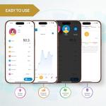 INEVIFIT Smart Body Fat Scale, Highly Accurate Bluetooth Digital Bathroom Body Composition Analyzer, Measures Weight, Body Fat, Water, Muscle, Visceral Fat & Bone Mass for Unlimited Users