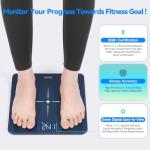 Vitafit Smart Scale for Body Weight, High Accuracy 0.1lb by Our Professional Factory Since 2001, Weight Scale App Sync 13 Body Composition with BMI, Body Fat and Muscle, 400lb, LED, Space Light
