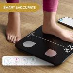 INEVIFIT Smart Body Fat Scale, Highly Accurate Bluetooth Digital Bathroom Body Composition Analyzer, Measures Weight, Body Fat, Water, Muscle, Visceral Fat & Bone Mass for Unlimited Users