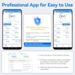 Vitafit Smart Scale for Body Weight, High Accuracy 0.1lb by Our Professional Factory Since 2001, Weight Scale App Sync 13 Body Composition with BMI, Body Fat and Muscle, 400lb, LED, Space Light