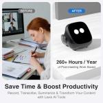 OSO AI Earbuds with ChatGPT & Claude Integration, Smart Wireless Bluetooth Ear Bud Recorder Meeting Assistant, Transcribe + Summarize in 102+ Languages for Work Call Home, Charging Pod w/Display