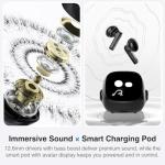 OSO AI Earbuds with ChatGPT & Claude Integration, Smart Wireless Bluetooth Ear Bud Recorder Meeting Assistant, Transcribe + Summarize in 102+ Languages for Work Call Home, Charging Pod w/Display