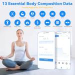 Vitafit Smart Scale for Body Weight, High Accuracy 0.1lb by Our Professional Factory Since 2001, Weight Scale App Sync 13 Body Composition with BMI, Body Fat and Muscle, 400lb, LED, Space Light