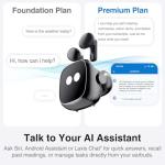 OSO AI Earbuds with ChatGPT & Claude Integration, Smart Wireless Bluetooth Ear Bud Recorder Meeting Assistant, Transcribe + Summarize in 102+ Languages for Work Call Home, Charging Pod w/Display